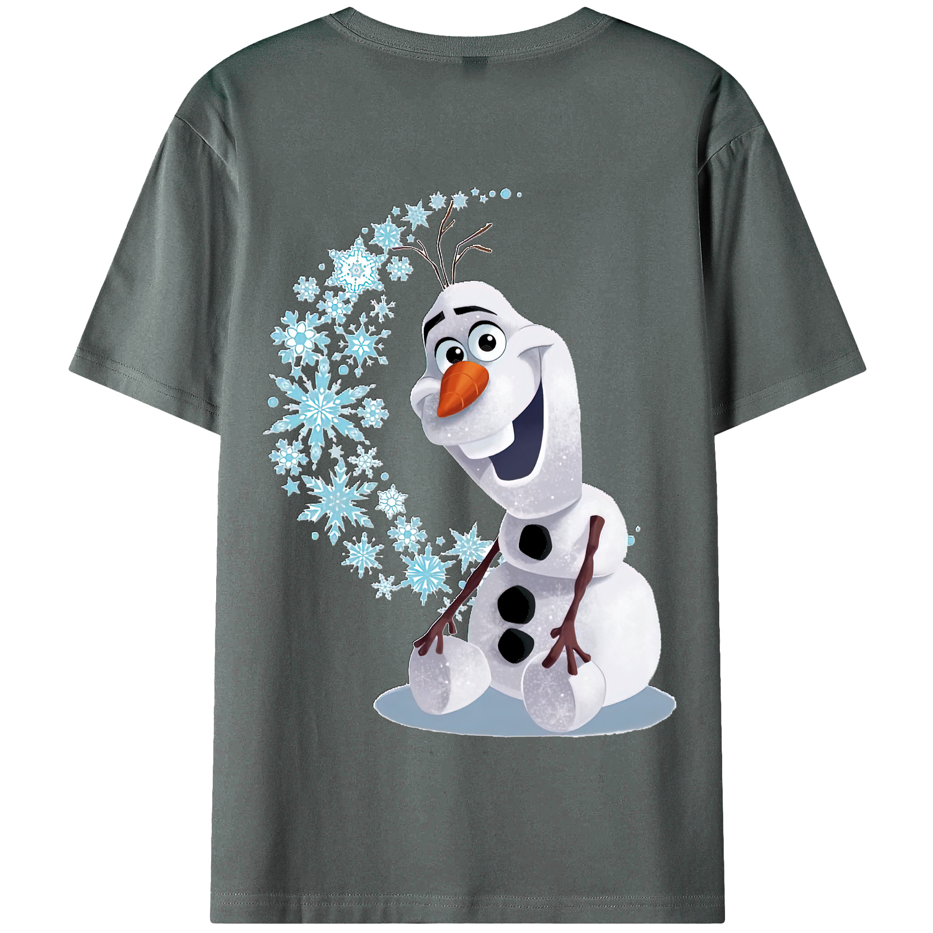 （画像用） アナと雪の女王 アンナ エルサ Frozen Anna Elsa 綿100％半袖Tシャツ（背面プリント）